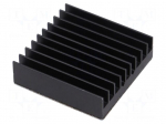 Heatsink: extruded | grilled | BGA | black | L: 32.5mm | W: 32.5mm