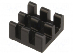 Heatsink: extruded | black | L: 11mm | W: 11mm | H: 6mm | aluminium