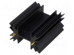 Heatsink: extruded | TO220 | black | L: 50.8mm | 5.3K/W | anodized