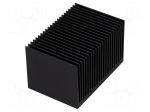 Heatsink: extruded | grilled | black | L: 50mm | W: 75mm | H: 45mm