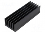 Heatsink: extruded | grilled | black | L: 100mm | W: 36.8mm | H: 25mm