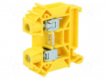 Splice terminal: rail | 0.5&divide;16mm2 | ways: 1 | terminals: 2 | yellow
