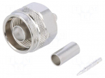 Plug | N | male | straight | 50&Omega; | B9907,KX15,RG58C/U | crimped | teflon