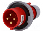 Connector: AC supply 3-phase | plug | male | 32A | 400VAC | IEC 60309