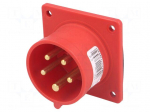 Connector: AC supply 3-phase | socket | male | 16A | 400VAC | IEC 60309