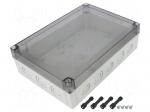 Enclosure: multipurpose | X: 180mm | Y: 255mm | Z: 75mm | MNX | grey | IK08
