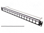Mounting adapter | patch panel | RACK | screw | Thread: UNC4-40