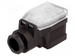 Connector: valve connector | plug | form A | 18mm | female | PIN: 4 | 16A