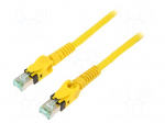 Patch cord | S/FTP | 6a | stranded | Cu | PUR | yellow | 3m | halogen free