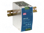 Power supply: switched-mode | slim | 240W | 48VDC | 48&divide;55VDC | 5A | 1kg