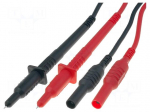 Set of test leads | Inom: 10A | Len: 0.9m | 2x test lead