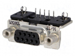 D-Sub | PIN: 9 | socket | female | angled 90&deg; | THT | UNC4-40 | 0.76um