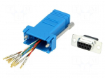 Transition: adapter | RJ45 socket,D-Sub 9pin female | blue