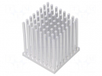 Heatsink: extruded | grilled | natural | L: 30mm | W: 30mm | H: 33mm