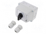 Switch: cam switch | Stabl.pos: 3 | 25A | L-0-P | Poles: 3 | Pos: 3 | IP65
