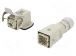 Connector: HDC | male + female | HA | PIN: 5 | 16A | 400V | 4+PE | size 1