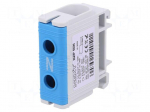 Splice terminal: rail | 145A | 800V | screw terminal | blue | polyamide