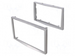 Radio frame | Opel | 2 DIN | light silver