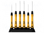 Screwdriver: precision-set | precision | Phillips,slot | ESD | 6pcs.