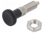 Indexing plungers | Thread: M6 | 3mm | stainless steel