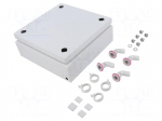 Enclosure: multipurpose | X: 200mm | Y: 200mm | Z: 80mm | KX | steel | IP66