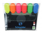 Teksta markerite komplekt Schneider Job, 6 v&auml;rvid, 1-5mm