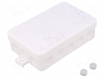 Enclosure: junction box | X: 85mm | Y: 130mm | Z: 37mm | IP55 | white | 2K
