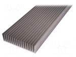 Heatsink: extruded | grilled | natural | L: 1000mm | W: 190.5mm | H: 50mm