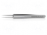 Tweezers | 110mm | for precision works | Blades: narrowed