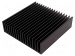 Heatsink: extruded | grilled | black | L: 150mm | W: 150mm | H: 40mm | 1K/W