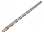 Drill bit | for concrete | &Oslash;: 12mm | L: 210mm | metal | cemented carbide
