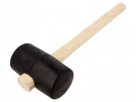 Hammer | 350mm | 780g | 75mm | round | rubber | wood | Shore hardness: 90