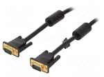 Cable | D-Sub 15pin HD plug,both sides | shielded twofold | black