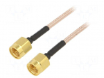 Cable | 1.22m | SMA male,both sides | shielded | transparent | 48" | 50&Omega;