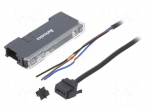Sensor: optical fiber amplifier | PNP | IP40 | Connection: cables | 2m