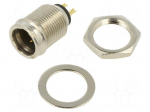 Connector: XLR mini | socket | male | 5A | 500V | PIN: 3 | soldering | 24AWG