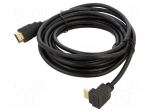 Cable | HDMI plug,HDMI plug 270&deg; up/down | PVC | HDMI 2.0 | 5m | black