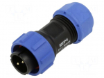 Connector: circular | plug | male | PIN: 2 | IP67 | SY17 | 10A | 500V
