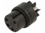 Connector: circular | contact insert | female | PIN: 4 | 6A | 250V | screw