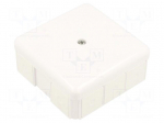 Enclosure: junction box | X: 87mm | Y: 87mm | Z: 39mm | wall mount | IP65