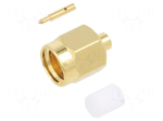 Connector: SMA | plug | male | coaxial | straight | 50&Omega; | soldering | PTFE