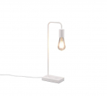 TRIO-Lighting Milla table lamp E27 matt white with charging station gaismeklis