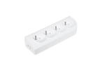 Pistikud ja pistikupesa plokid // Pistikud ja pistikupesad // Gniazdo przedłużacza x 4 z uziemieniem białe GN-40