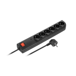 Elektrimaterjalid // Elektri laiendid, Pikendusjuhtmete, hajutuste ja UK ja USA adapterite komplekt // Listwa przeciwprzepięciowa 6xz/u 3m czarna PSF4-603-2