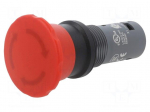 Switch: emergency stop | 22mm | Stabl.pos: 2 | NC | red | Pos: 2 | -25&divide;70&deg;C
