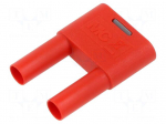 Laboratory connector: 4mm banana | stackable safety shunt | 32A