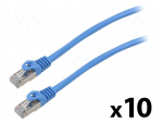 Patch cord | F/UTP | Cat: 6 | RJ45 plug,both sides | stranded | CCA