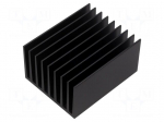 Heatsink: extruded | grilled | black | L: 75mm | W: 61mm | H: 40mm