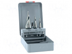 Drill set | for metal | high speed steel | thin tinware | 3pcs.