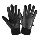 Bicycle accessory Hurtel  Men's insulated, anti-slip telephone gloves - black